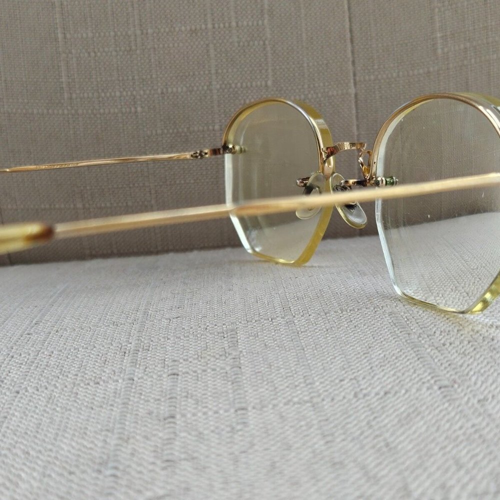 Art Craft USA Glasses Frame Vintage Eyeglasses Rimless Frame Gold Tone Frame - Picture 8 of 13